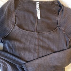 Free people square neck fitted top